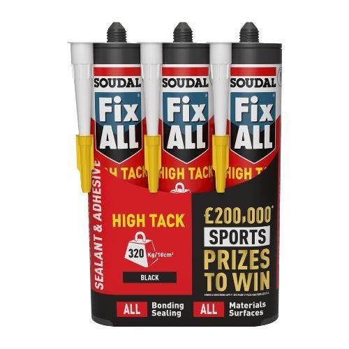 Soudal Fix All High Tack Hybrid Sealant & Adhesive Black 290ml