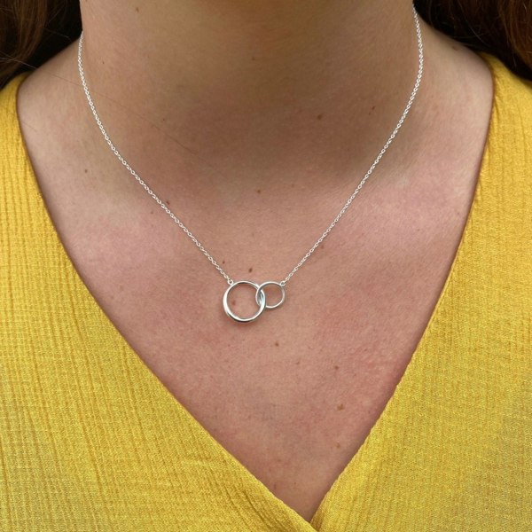 Twin Ring Sterling Silver Necklace - Reeves & Reeves