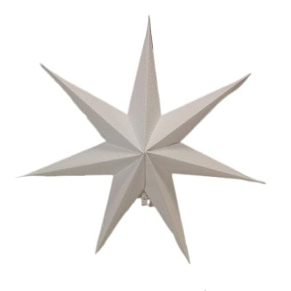 Samuel Alexander 38cm White Paper Foldable Star Christmas Decoration