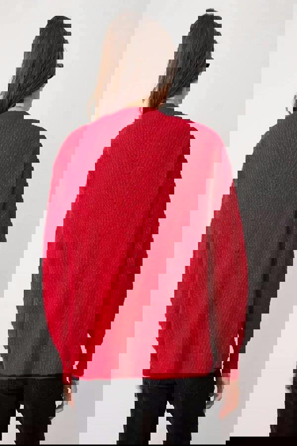 WOVCOR Soft Textured Pocket Detailed Knit Cardigan