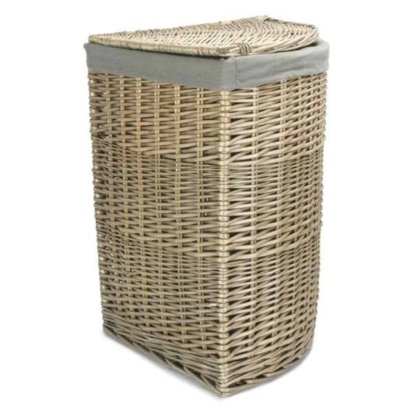 Corner Laundry Wicker Basket