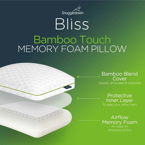 Snuggledown Bliss Extra Deep Bamboo Firm Support Pillow