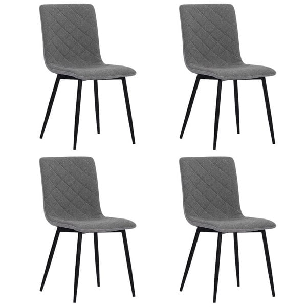 83cm Height Set of 4 Linen Upholstered Comfy Dining Chairs Dining Chairs Living and Home