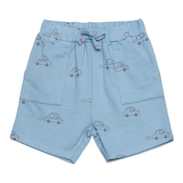 Mini Cuddles Baby Boys 3pk Vehicle Print And Solid Shorts, Multicolour