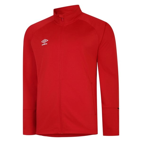 Umbro Childrens/Kids Total Training Knitted Track Jacket - Vermillion/Black
