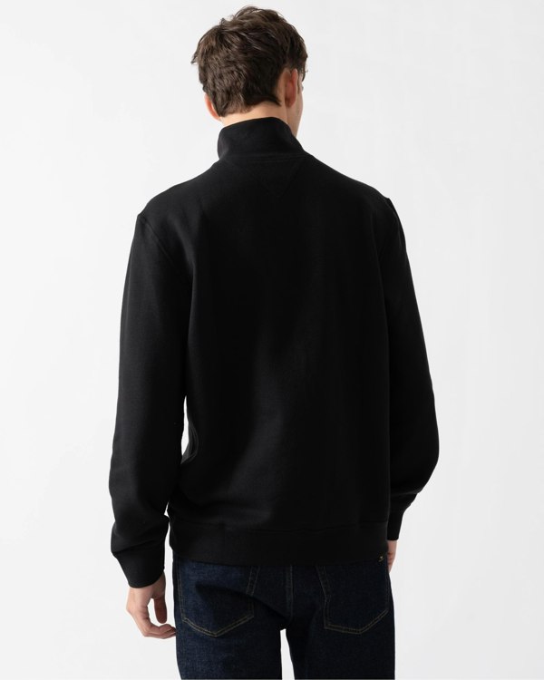 Tommy Hilfiger Essential Fleece Mens Half Zip Sweatshirt - Black