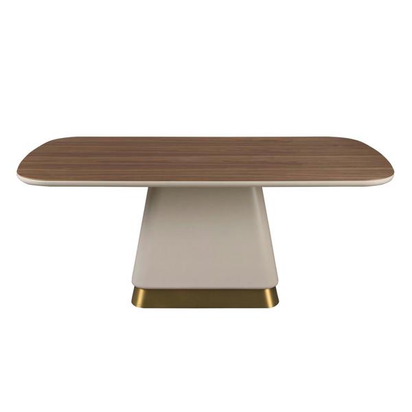 Angel Cerdá Rectangular dining table in walnut and beige wood 1166