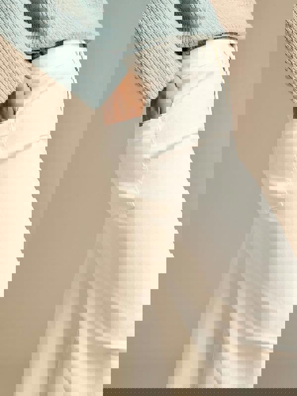 GWD Dottie White Wide Leg Denim Jean