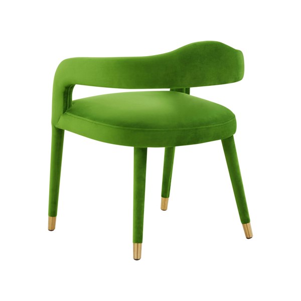 Furniture Edit Lucia Green Velvet Dining Chair