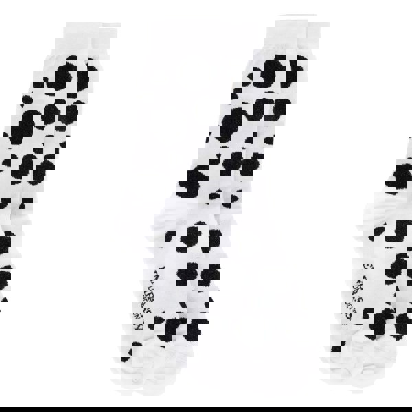 Embassy London Footloose - White Black - Men's cotton socks size UK 6 to 12 in white & black dots