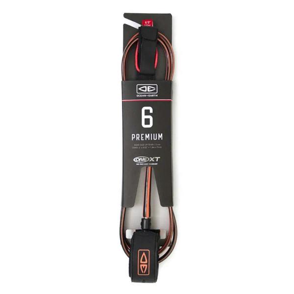 Ocean & Earth 6’0 One-Xt Premium Surfboard Leash Coral