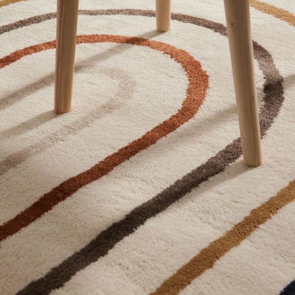 Adventures Kids Rainbow Cream & Multicolour Rug