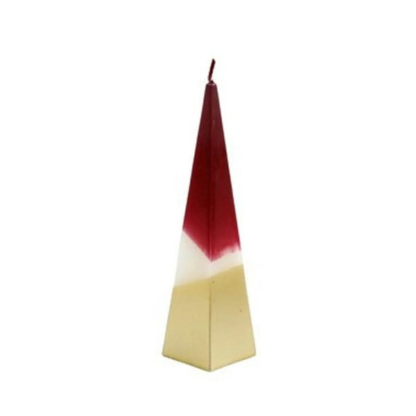 Something Different Pyramid Candle - Red/Gold