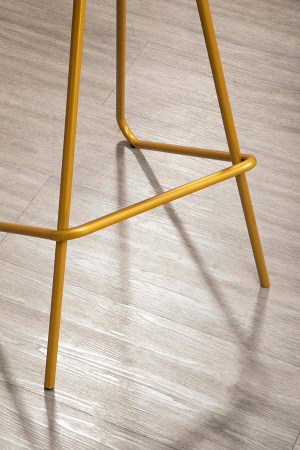 Interiors by Premier District Elm Wood Bar Stool With Metal Legs