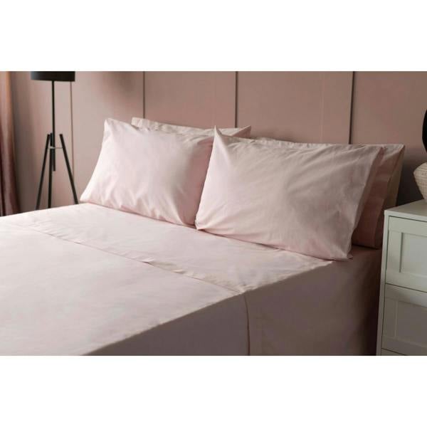 Belledorm 200 Thread Count Cotton Percale Ultra Deep Fitted Sheet - Blush - 