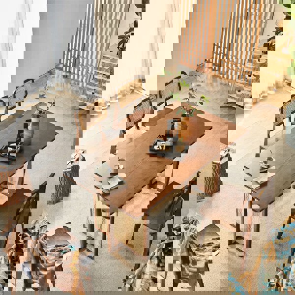 Isla Dining Table, Rattan & Solid Wood-Rit Concept-Rit Concept