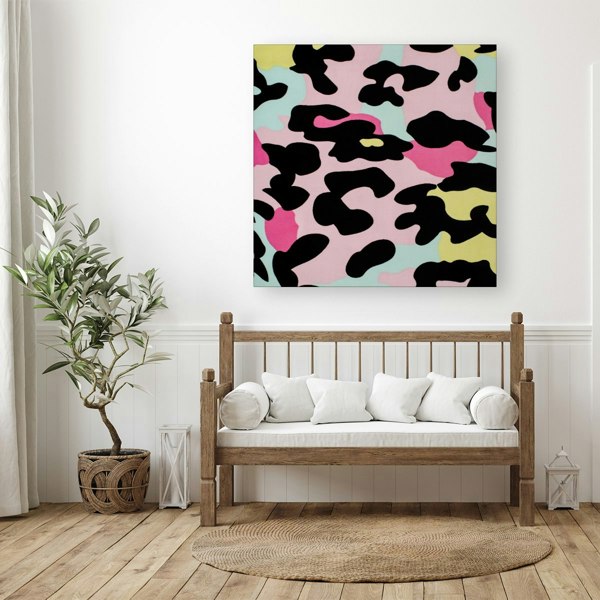 Warren Reed Colourful Leopard Print Canvas