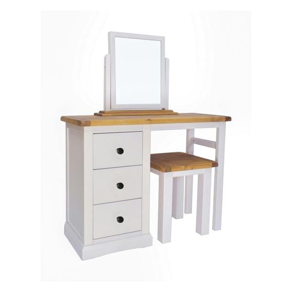 Loreo 3 Drawer Dressing Table Set Brass Knob