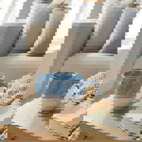 Upper Street Scandi Home Set of 2 720ml Blue Reactive Glaze Ceramic Aurelia Mugs