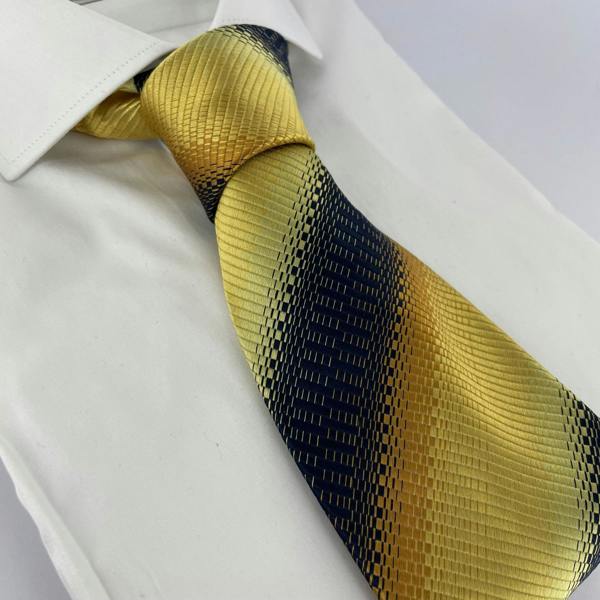 Silk Gold and Black Neck-Tie – Premium Men's Patterned Shirt by Claudio Lugli | Bold Design, Tailored Fit, Best Printed Shirts