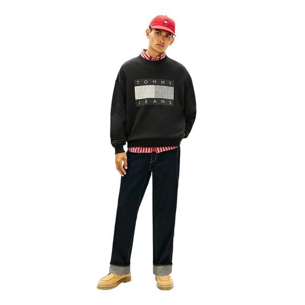 Tommy Jeans Mens Monochrome Sweatshirt - Black - 