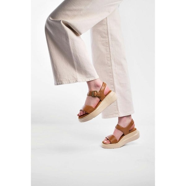Hush Puppies Uplift Leather Women's Tan Sandals