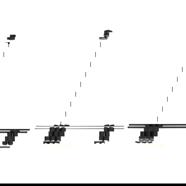 Milagro Pendant Light (Strip) Genesis Black 7xGU10