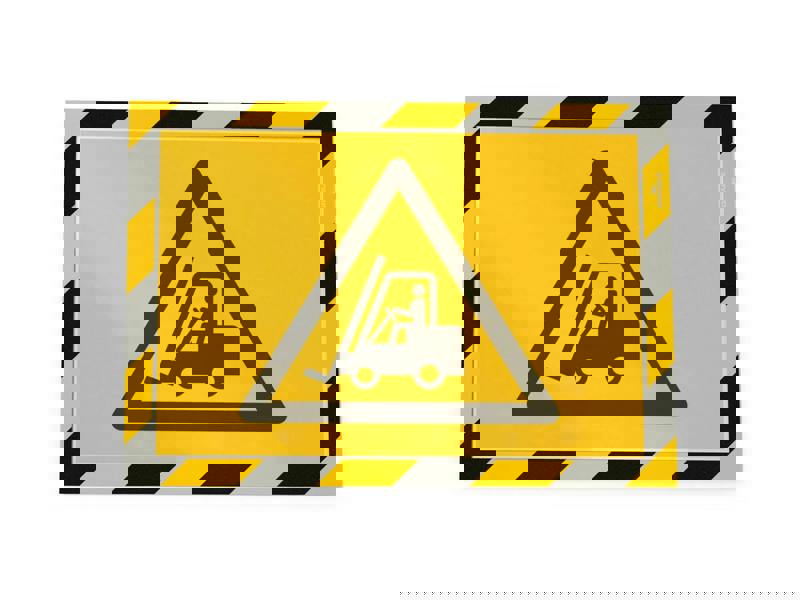 Durable DURAFRAME Adhesive Magnetic Hazard Frame | 2 Pack | A4 Black & Yellow