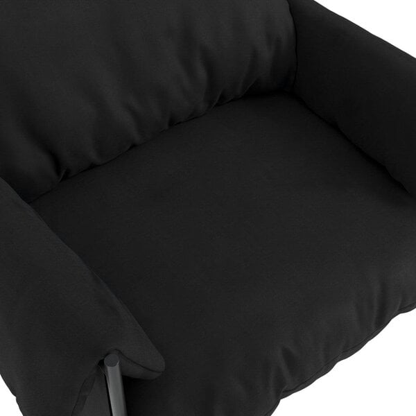 Wyld Haus Wardour Minimalist Black Houseweave  Armchair Metal Legs