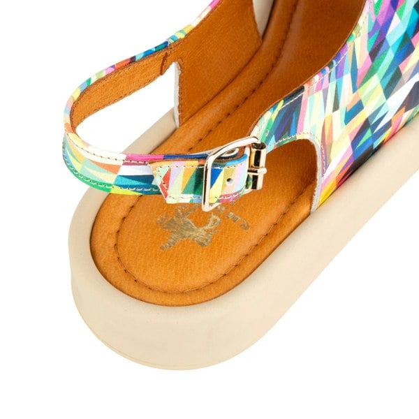 Embassy London Skye - Fiesta - Women's leather platform sandal with buckle strap