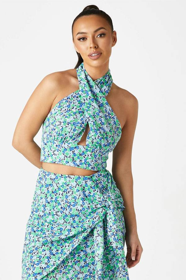 Urban Bliss Halle Cross Over Halter Top