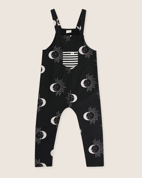 organic cotton Black Astrology Print Dungarees - image 2