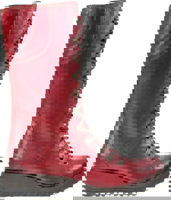 Fly London STER Womens Zip-Up Lace Wedge Leather Mid Calf Boots