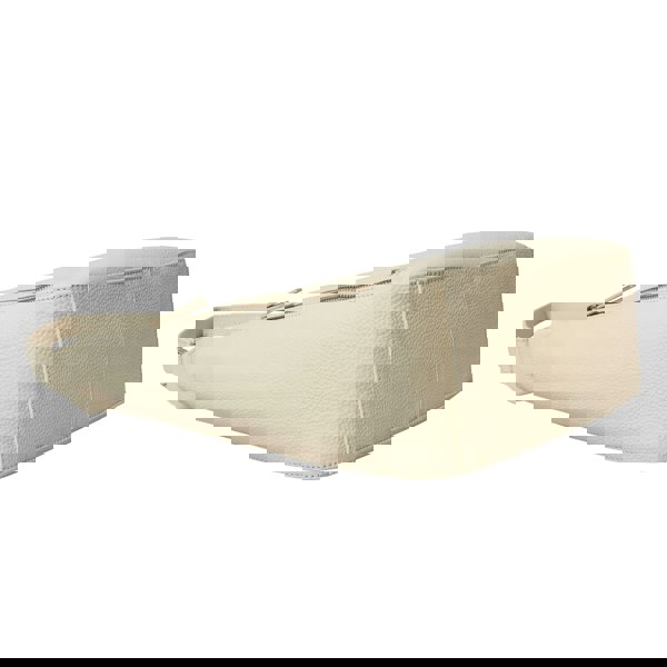 Assots London 'PAMELA' Camelish Off White Pebble Grain Real Leather Designer Shoulder Hobo Bag