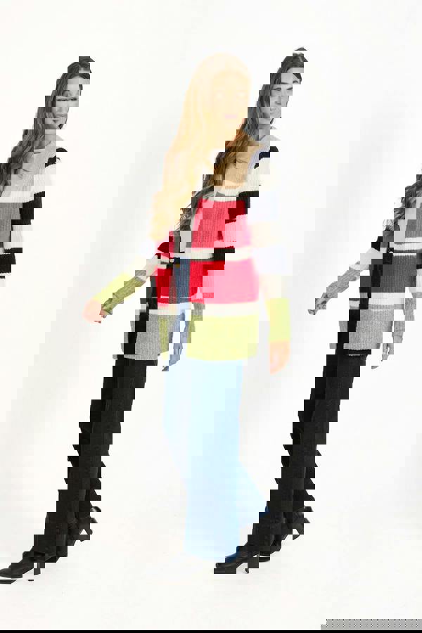 Mudflower Stripe Knit Cardigan