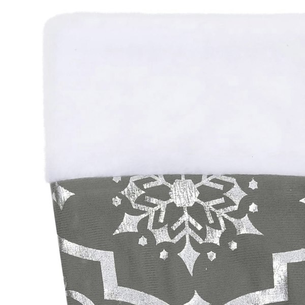 Berkfield Luxury Christmas Tree Skirt with Sock Grey 90 cm Fabric