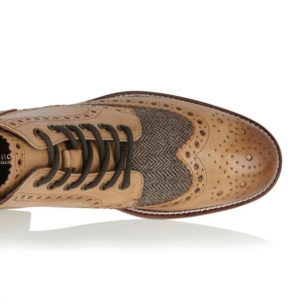Gatsby Boot Tan / Tweed - London Brogues