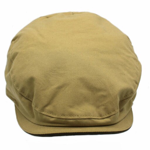 Heather Hats & Accessories Water And Sun Resistant Cotton Flat Cap, Cotton Lining, Outdoor Wear, Desert Sand
