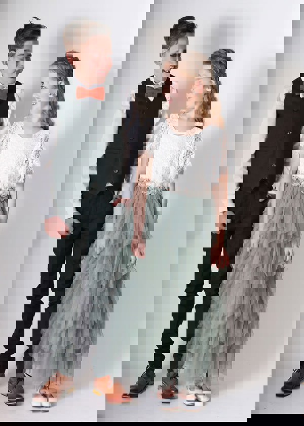 UK Flower Girl Boutique Bohemian Princess Dress - Sage Green