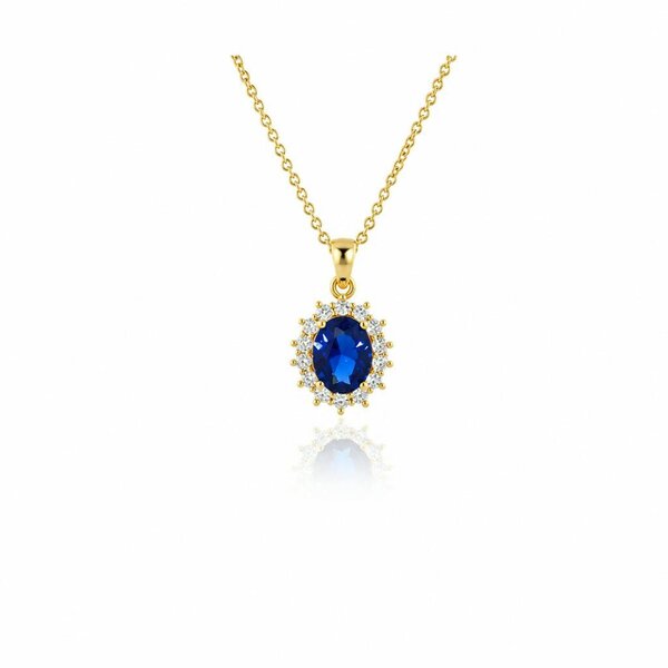 Cachet London Dacia Gold Sapphire Pendant