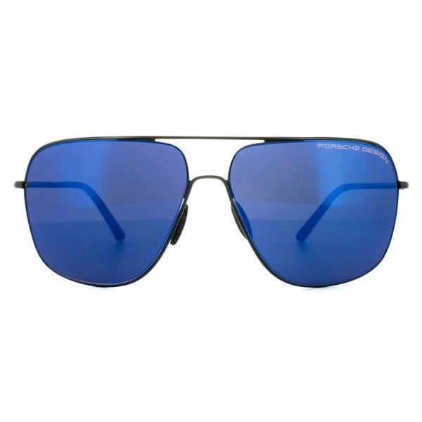 Porsche Design Sunglasses P8607 A V279 Black Dark Blue Mirror