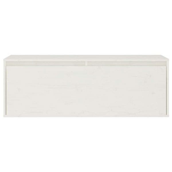 Berkfield Wall Cabinet White 100x30x35 cm Solid Wood Pine