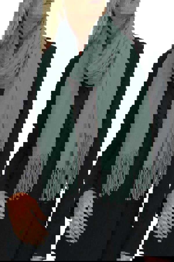 Paulo Due Wool Blend Pashmina Scarf Solid Colour