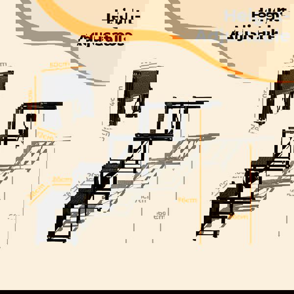 Skylos Pet Stairs Dog Ramp 4 Soft Steps for Car SUV Booster Foldable Portable