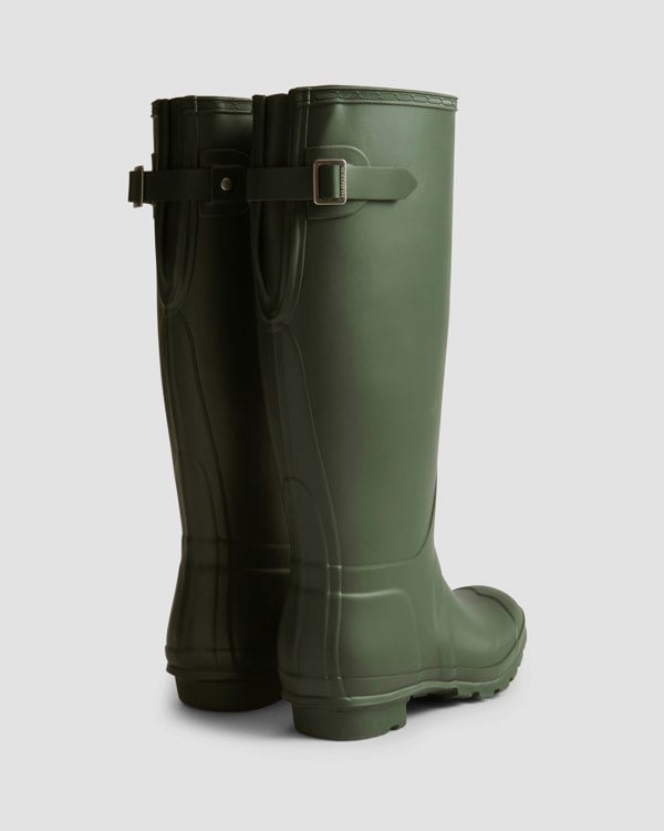 Hunter Original Tall Back Adjustable Womens Wellies - Dark Olive