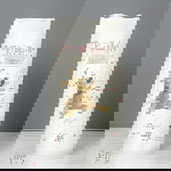 Personalised Memento Company Personalised Boofle It's a Girl Nightlight LED Candle