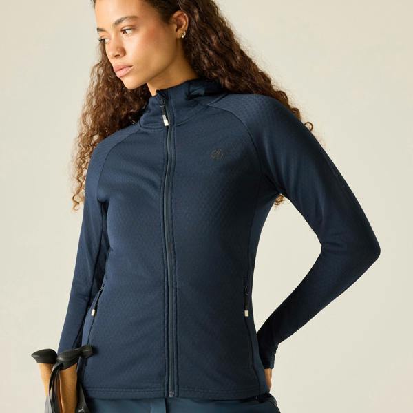 Dare 2B Womens/Ladies Ventura Stretch Hooded Midlayer - Navy - 