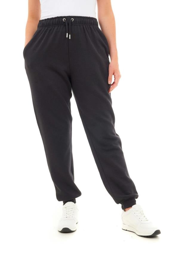 Smart Living Women's Soft Lounge Joggers - Cozy Sweatpants with Cuffed Hem & Drawstring - Black