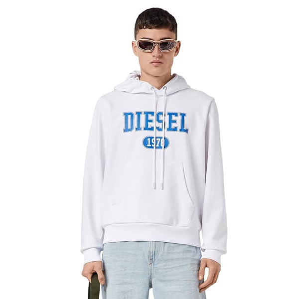 Diesel Varsity S-Ginn K25 Hoodie - White