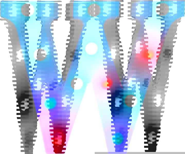 St Helens Battery Operated RGB Letter   With Remote Control Letter W